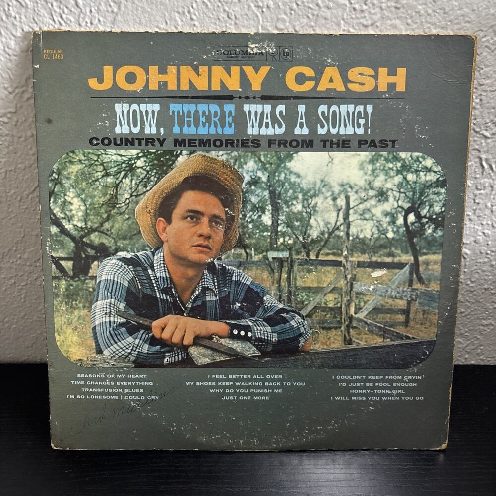Johnny Cash Now There Was A Song LP Columbia CL 1468 Mono 1960 Country